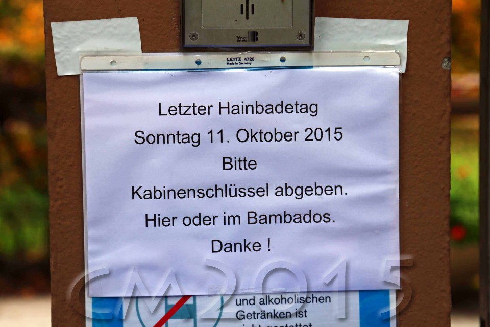 End of the season, Hainbadestelle Bamberg, autor: charlotte moser